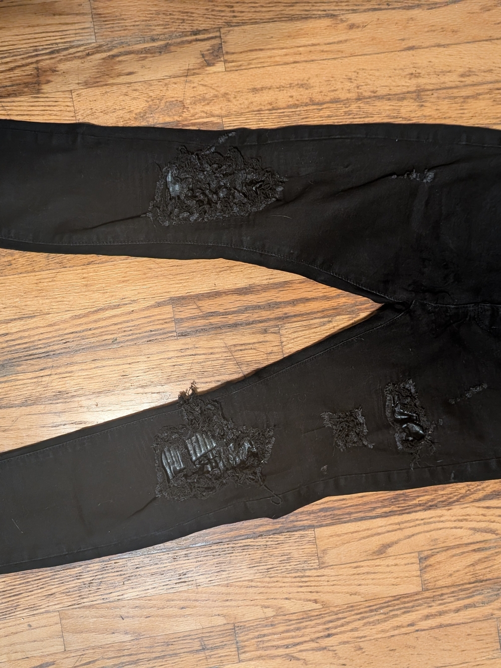 AMIRI Black Distressed Skinny Jeans